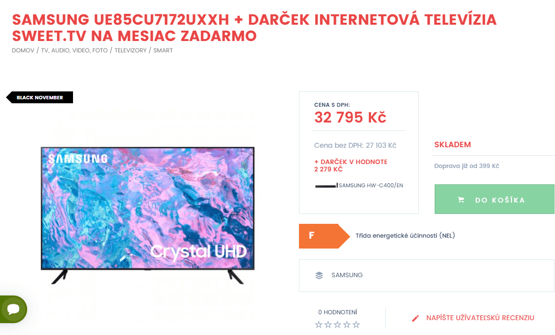 4K Smart TV, 214cm, HDR, Samsung