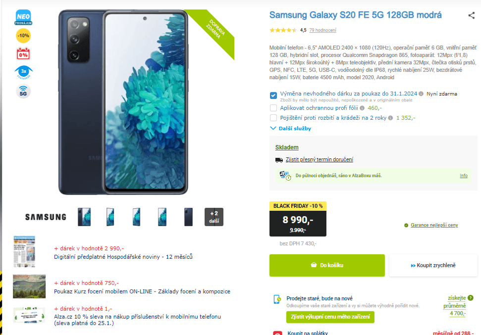 Samsung S20 FE 5G, 128GB