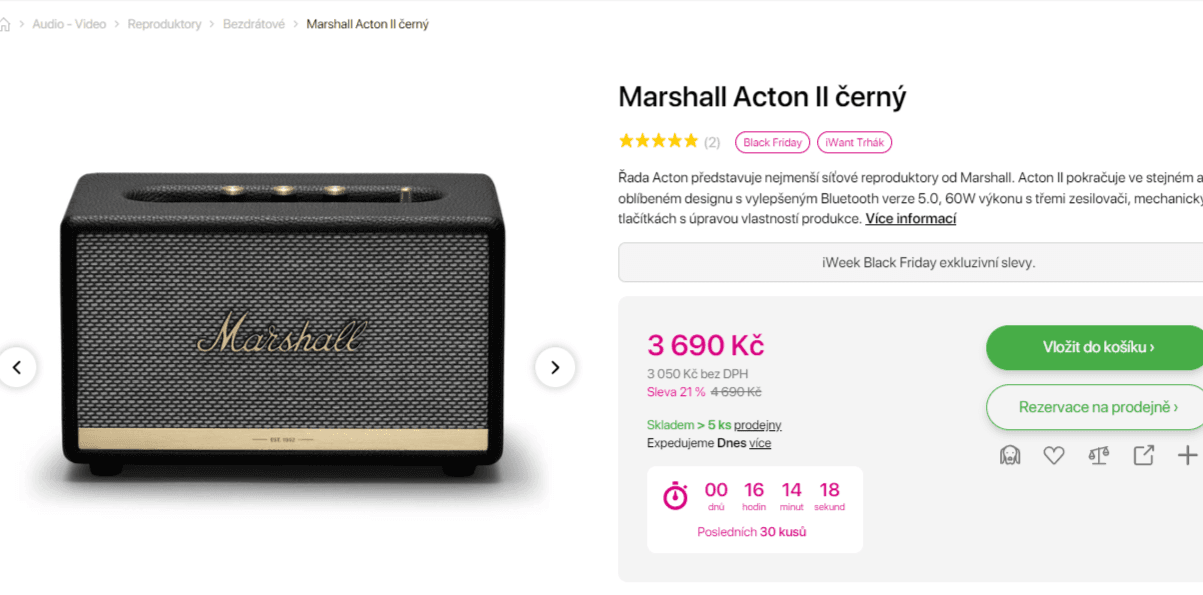 BT repro Marshall Acton 60W