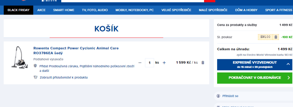 Bezsáčkový cyklonový vysavač Rowenta 3786