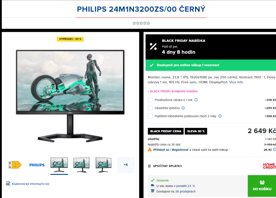 Herní PC monitor Philips 24"