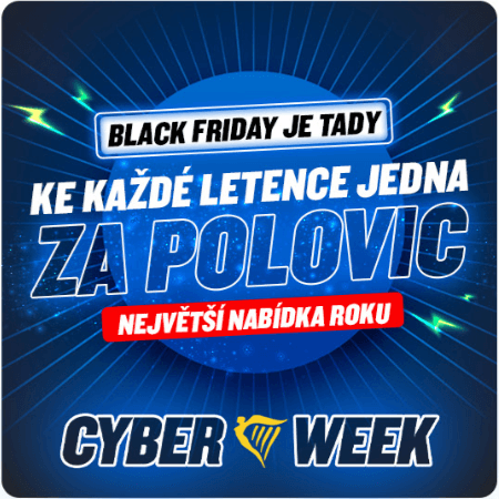 Ryanair - sleva 50% na druhou letenku