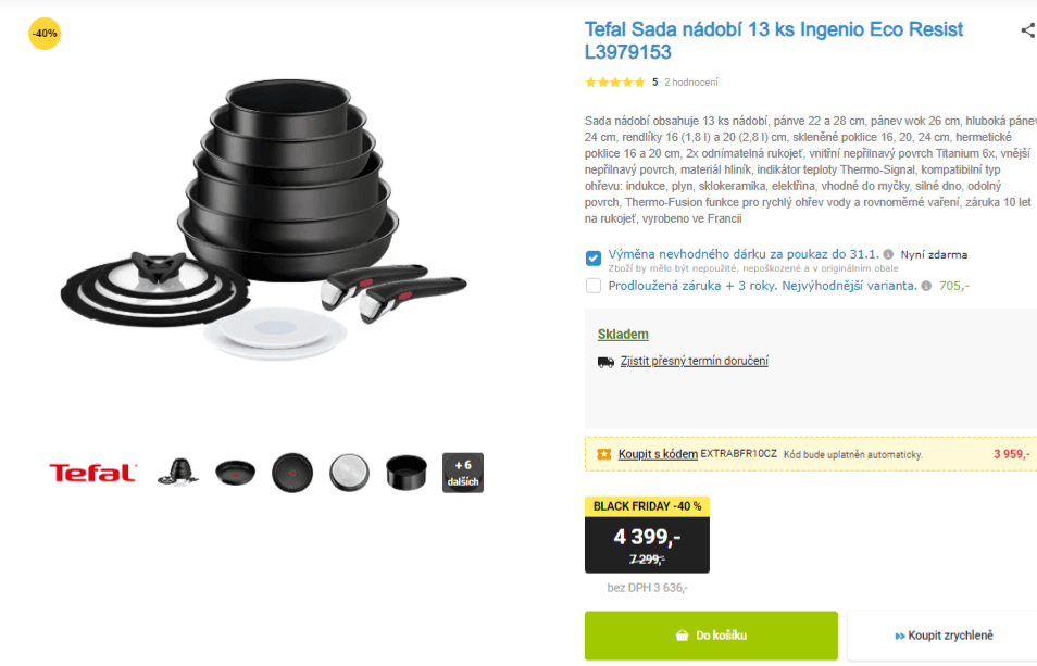 13 dílná sada Tefal Ingenio Eco