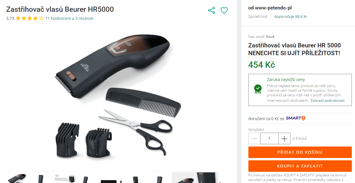 Zastřihovač vlasů Beurer HR 5000