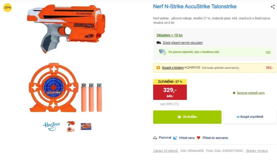 Pistole Nerf N-Strike AccuStrike 