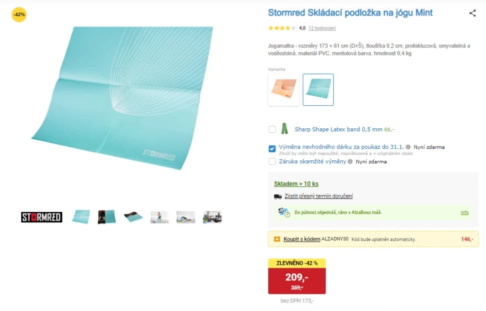 Skládací podložka na jógu Stormred