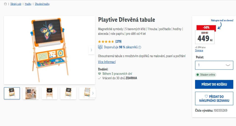 Oboustranná tabule dřevěná + doplňky