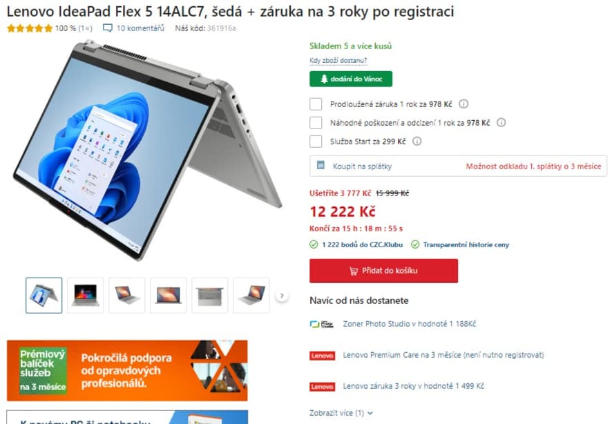Lenovo Flex 4GHz, 8GB RAM, dotyk, SSD, 14"