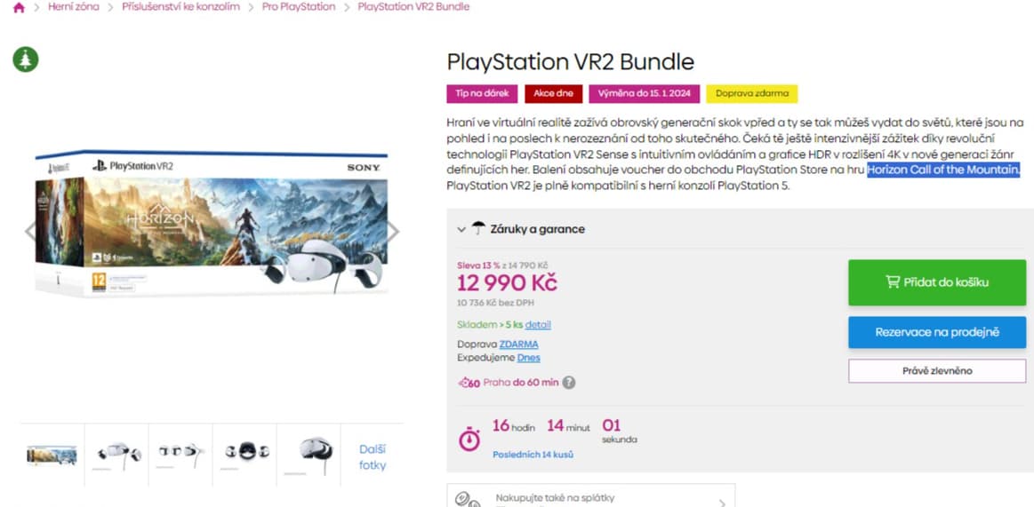 Bundle pro virtuální realitu Sony PlayStation VR2