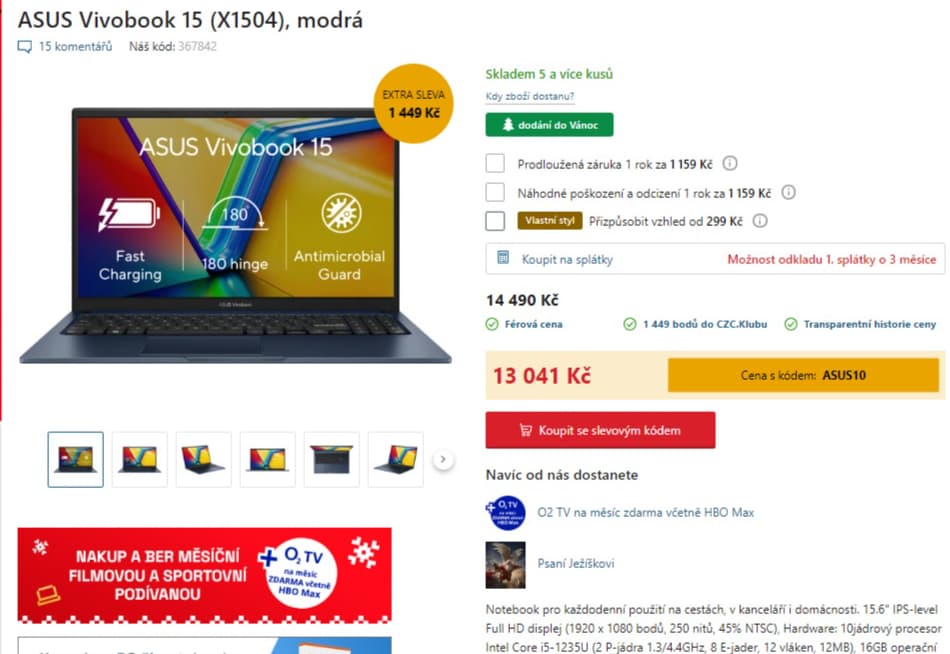 Asus 4,4GHz, 16GB RAM, SSD, 15,6"