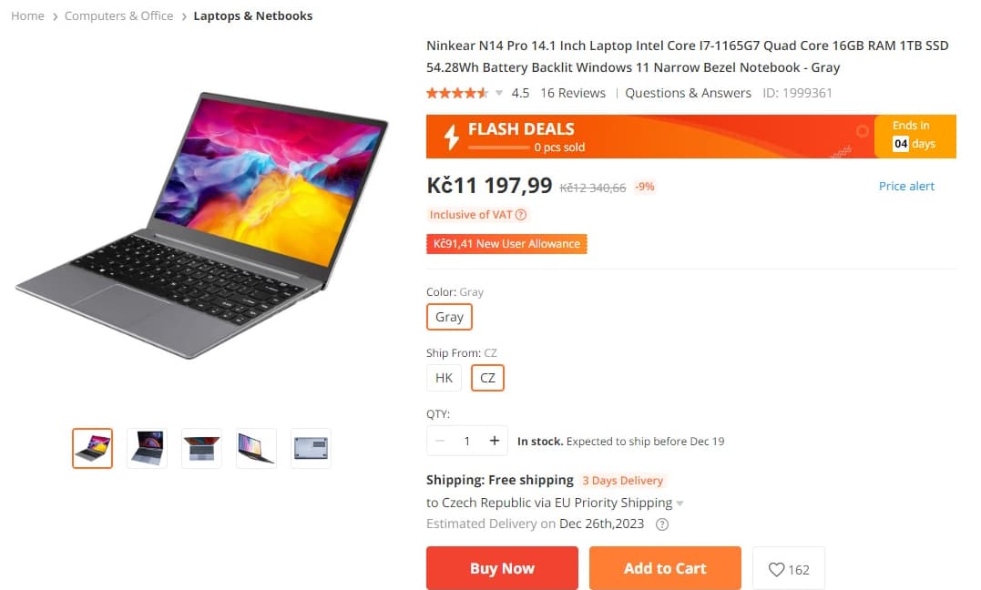 Ninkear N14 Pro i7 4,7GHz, 16GB RAM, 1TB SSD