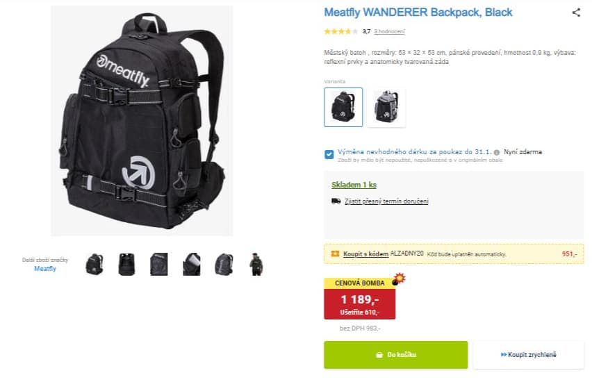 Batoh Meatfly WANDERER 28 l.