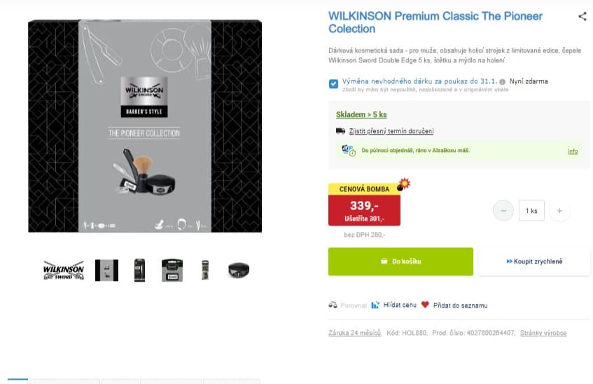 Dárková sada WILKINSON Premium