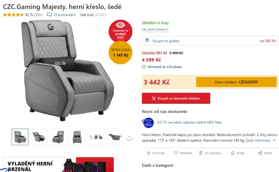 Herní křeslo CZC.Gaming Majesty