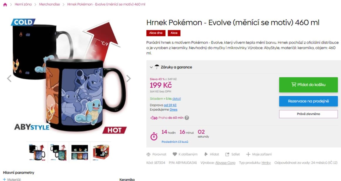 Termohrnek Pokémon 460ml