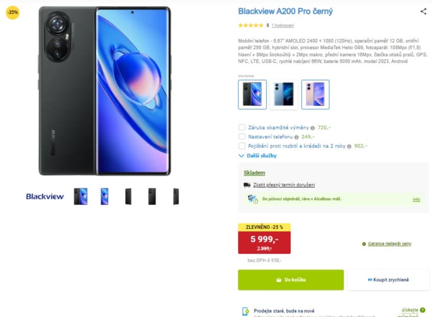 Blackview 8x 2,2GHz, 12GB RAM, 6,67", NFC