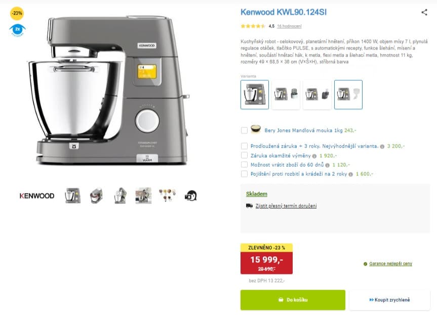 Špičkový kuchyňský robot Kenwood