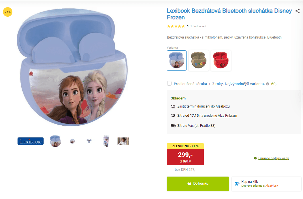 Bezdrátová sluchátka Lexibook Disney