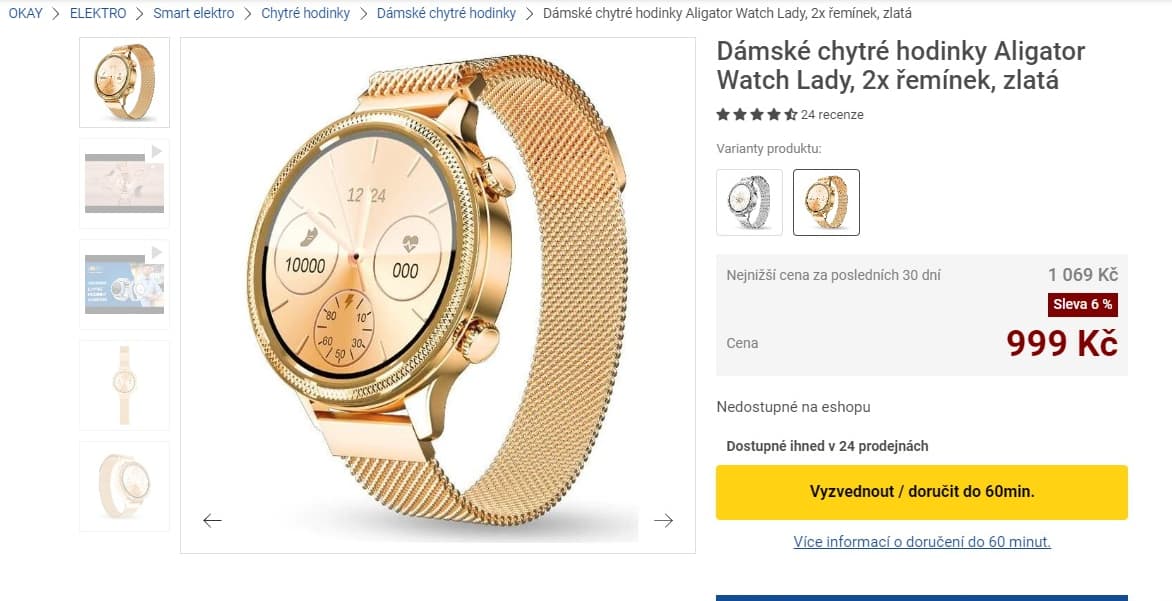 Dámské chytré hodinky Aligator Watch 