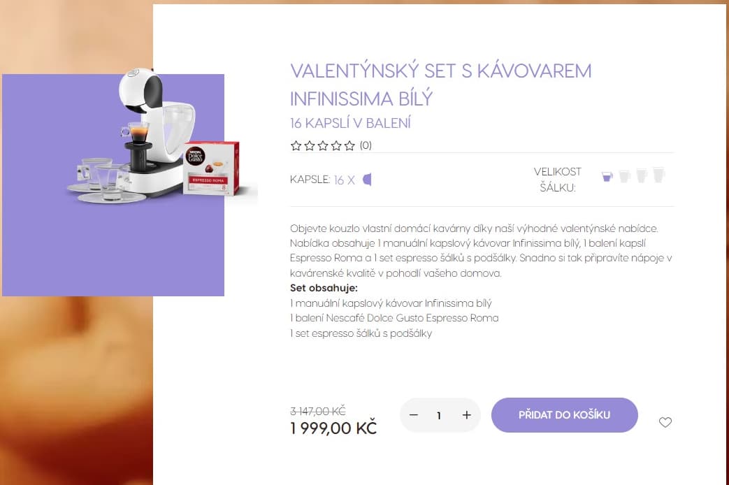 Kávovar na kapsle Krups Infinissima 