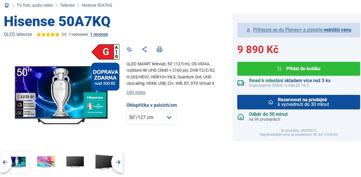 4K smart TV, Atmos, 127cm, Hisense