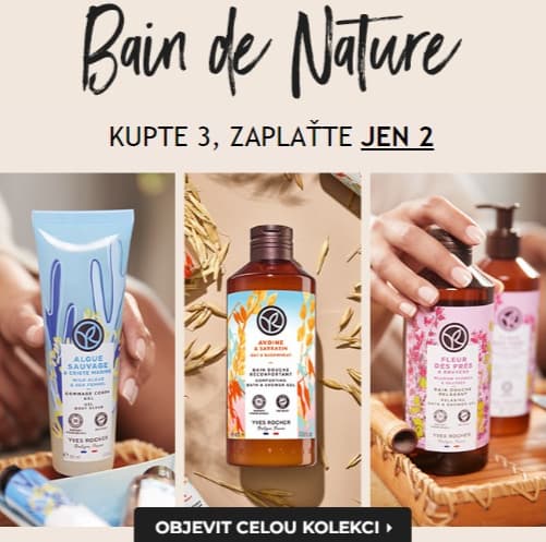 2+1 zdarma na Bain de Nature Yves Rocher
