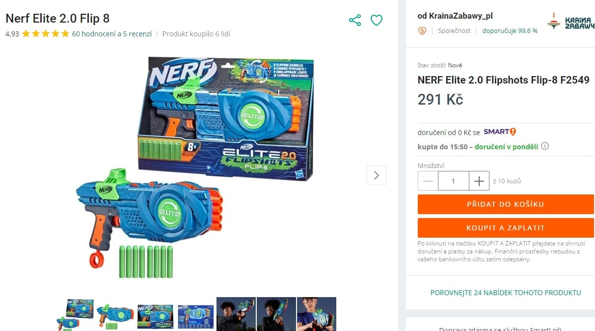 Dětská pistole Hasbro Nerf Elite 2.0 Flipshots 
