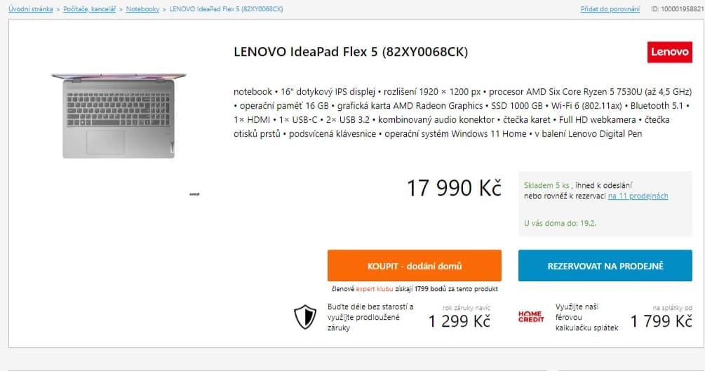 Lenovo Flex5 4,5GHz, 16GB RAM, 1TB SSD, 16"