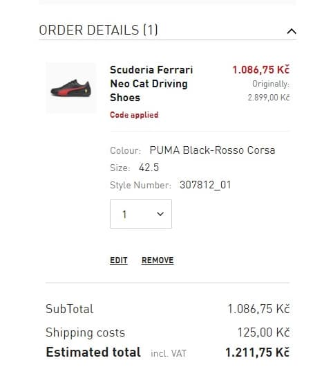 PUMA - extra sleva 25% na vybranou obuv