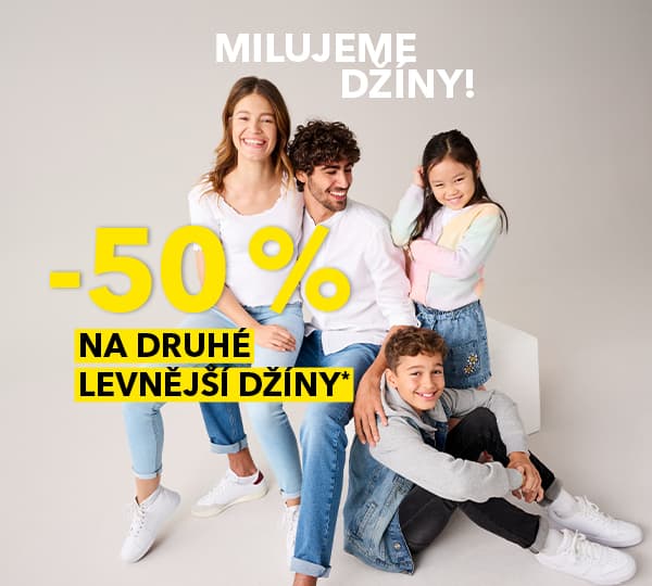 Takko - sleva 50% na druhé džíny