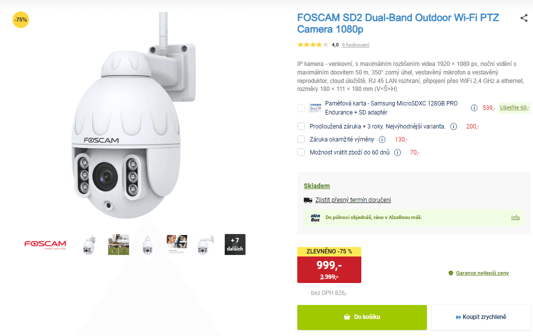 IP venkovní kamera FOSCAM SD2