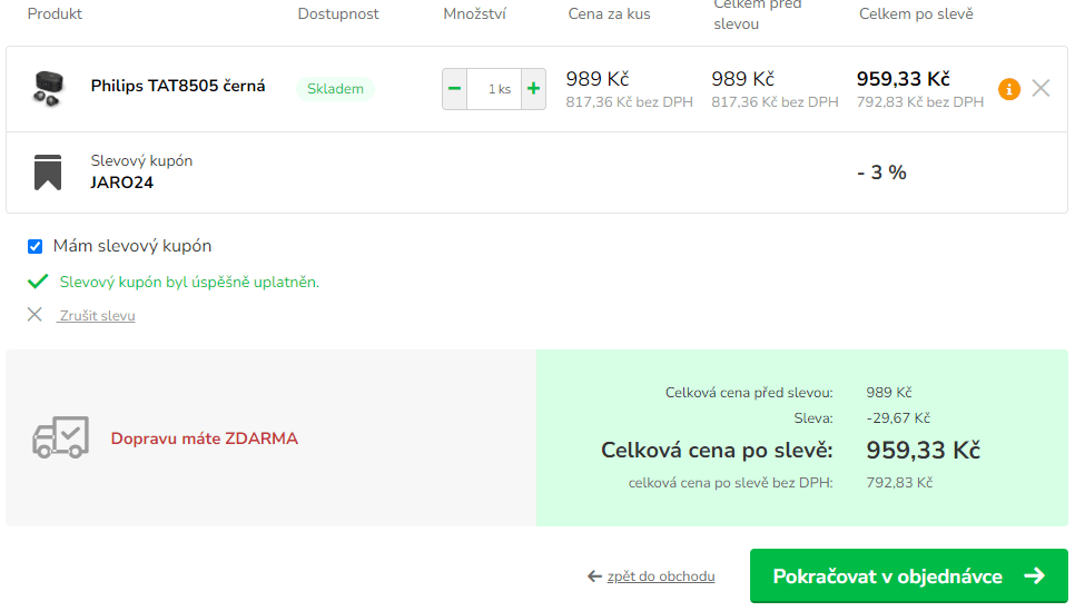 BT sluchátka Philips, TWS, ANC