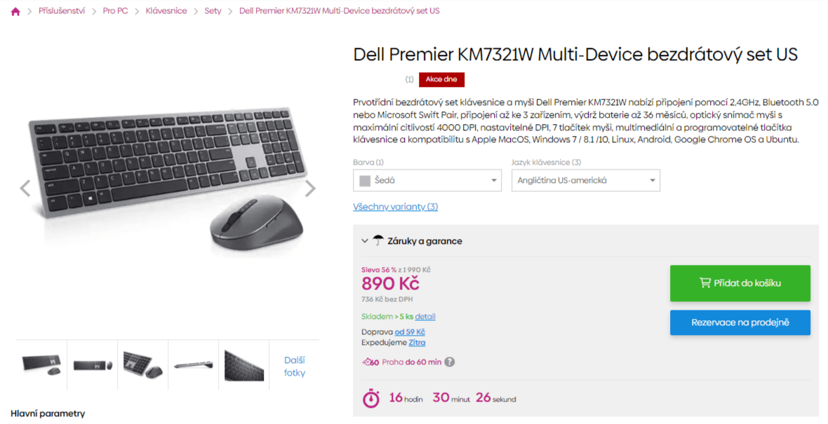 BT set klávesnice a myši Dell