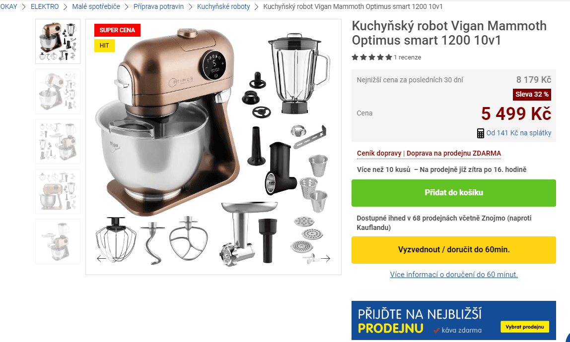 Kuchyňský robot Vigan 10v1