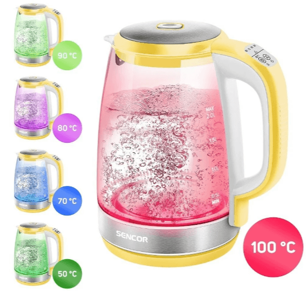 Rychlovarná konvice Sencor 2 l, teploty