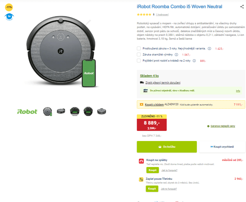 Robot vysavač, mop iRobot Roomba i5