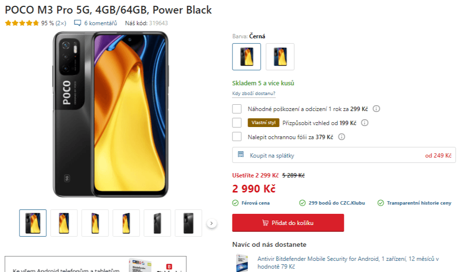 Poco 8x 2,2GHz, 4GB RAM, 64GB, 6,5"