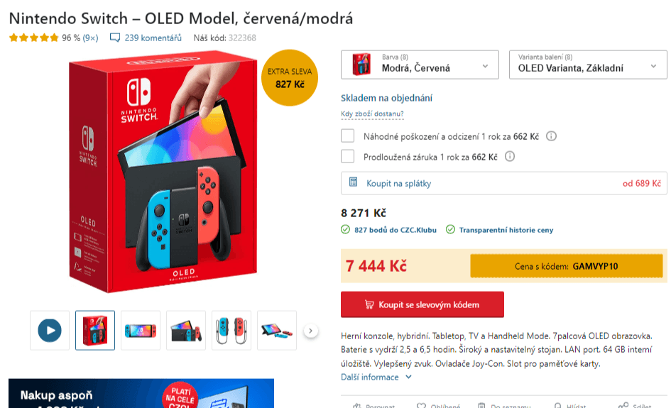 Konzole Nintendo Switch - OLED 