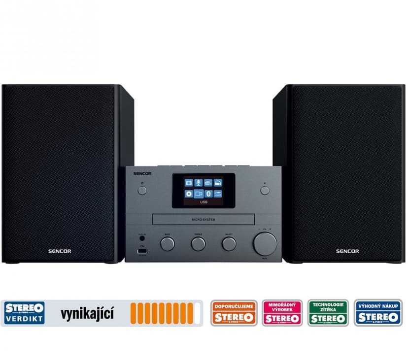 Mikrosystém Sencor, CD, MP3, BT, Wifi, 100W