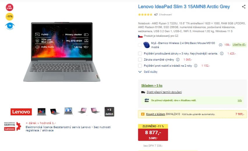 Lenovo 4,1GHz, 8GB RAM, SSD, 15,6"