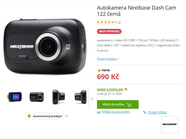 Palubní kamera Nextbase HD