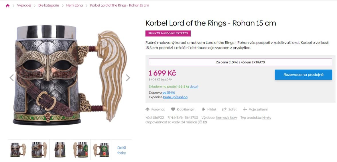 Korbel Lord of the Rings - Rohan 15 cm