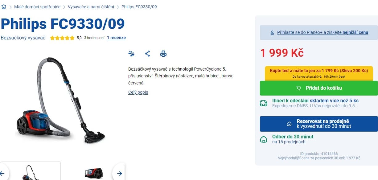 Bezsáčkový vysavač Philips PowerPro