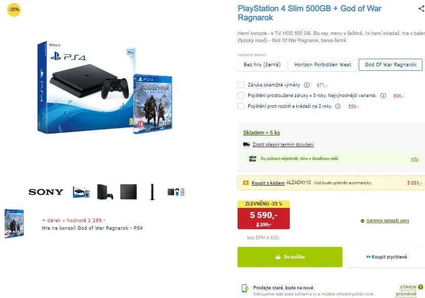 PlayStation 4 Slim 500GB + hra