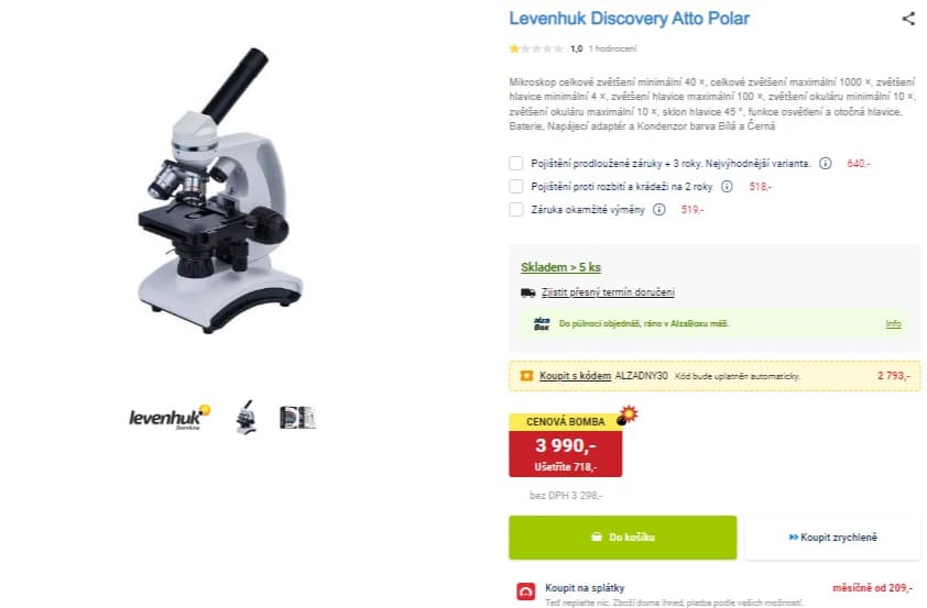 Mikroskop Levenhuk Discovery 1000x