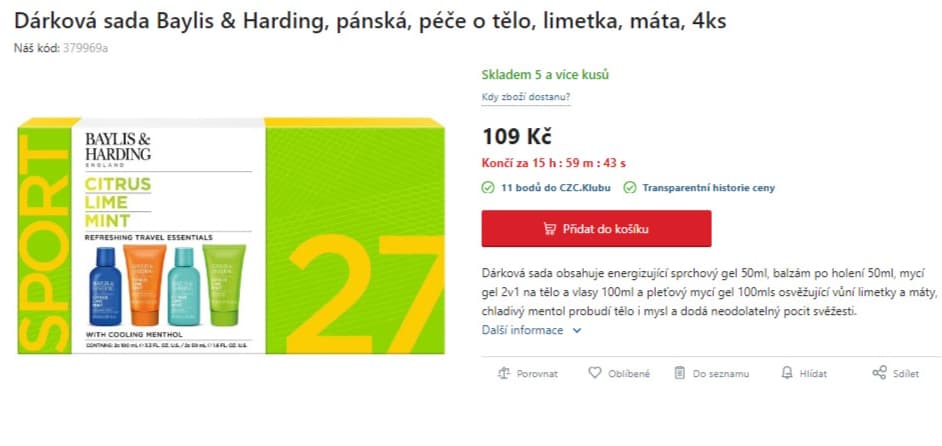 Dárková sada pro pány Baylis & Harding
