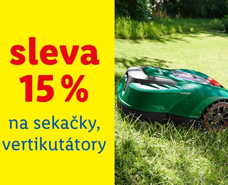 Lidl-shop - sleva 15% na sekačky a vertikutátory