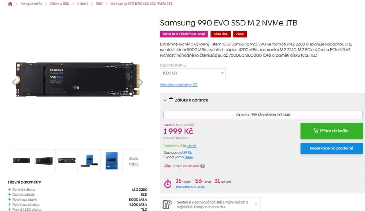 SSD disk Samsung 1 TB
