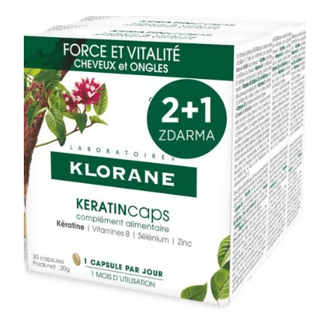 Klorane Keratincaps Vlasy a nehty 90 kapslí