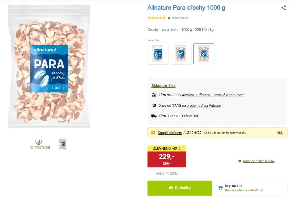Para Allnature ořechy 1000 g